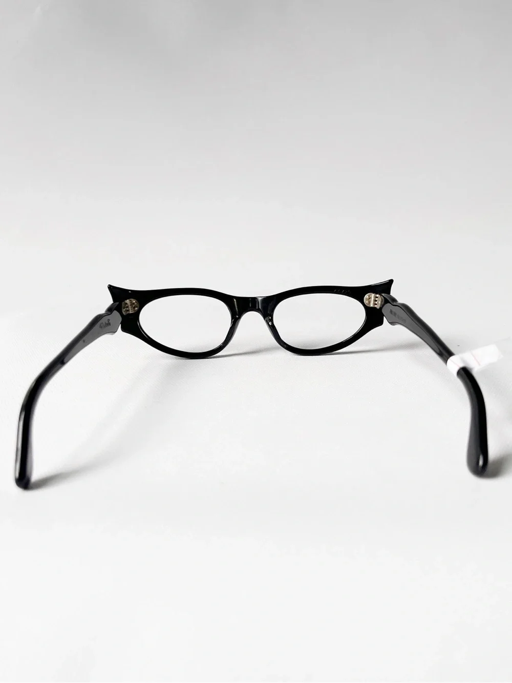 Vintage PETITE Fit Wing Eyeglasses MCM 1950s Cat Eye Rhinestone Glasses France